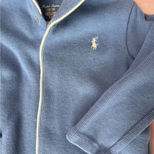 Baby Boy’s Ralph Lauren Blue Sweater Footie